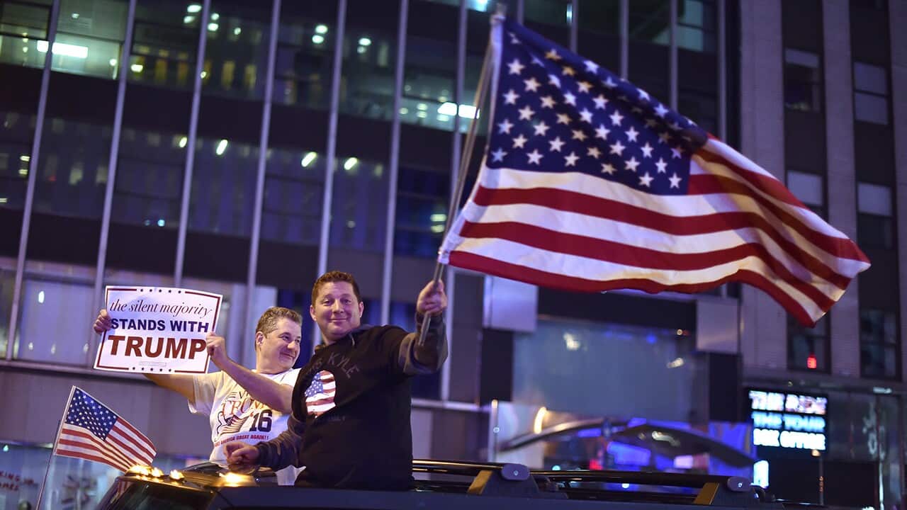 Atmosphere on election night on November 8, 2016