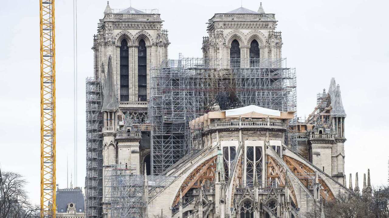Work continues to stabilise the Notre Dame cathedral's structure nine months after the devastating fire