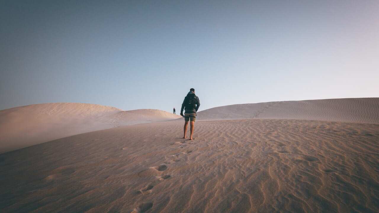 sand dune hikers