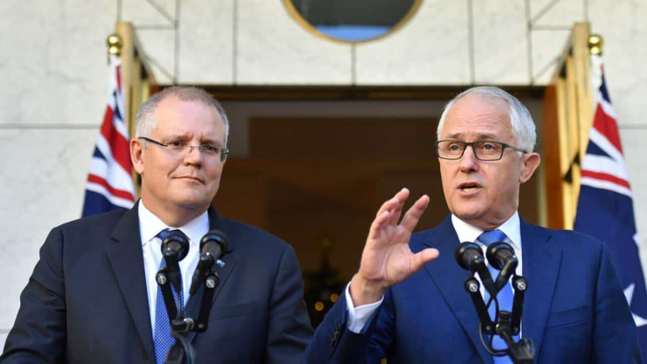 Treasurer Scott Morrison and Prime Minister Malcolm Turnbull