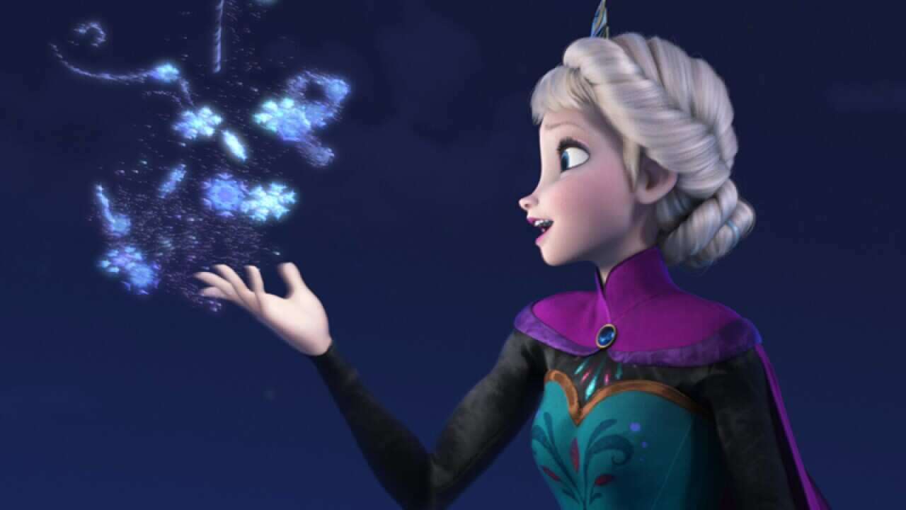 A scene from the Disney animated feature Frozen