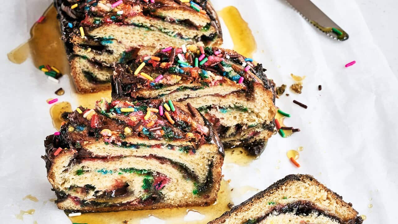 Sprinkle butter babka loaf