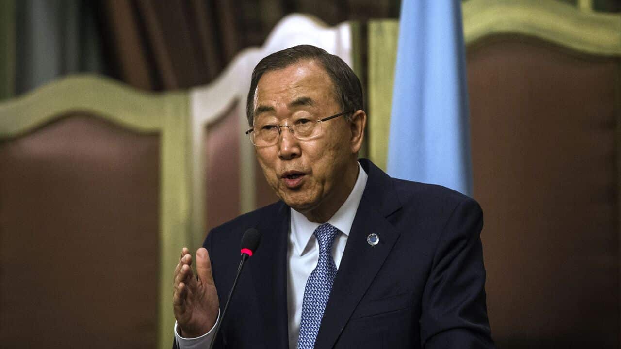 UN chief Ban Ki-moon demanded an immediate end to the raging conflict in Gaza and Israel getty.jpg