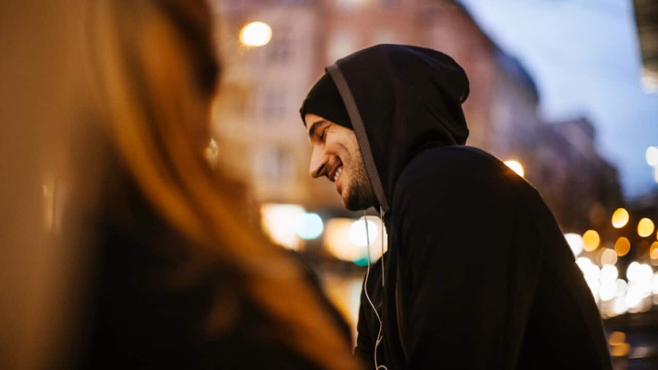 Urban runners taking a break