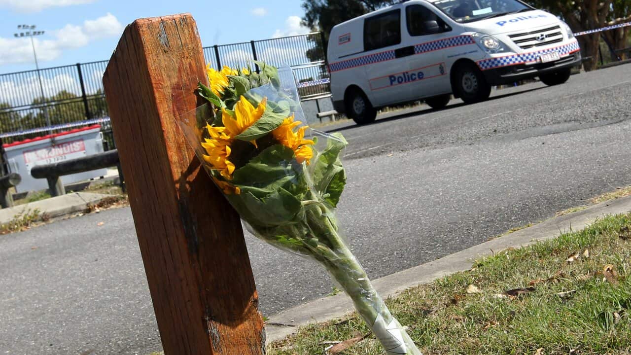 The scene of a fatal stabbing and brawl at, O'Callaghan Park in Zillmere, Brisbane.