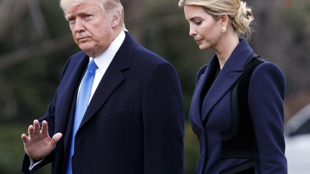 US President Donald Trump and daughter Ivanka Trump
