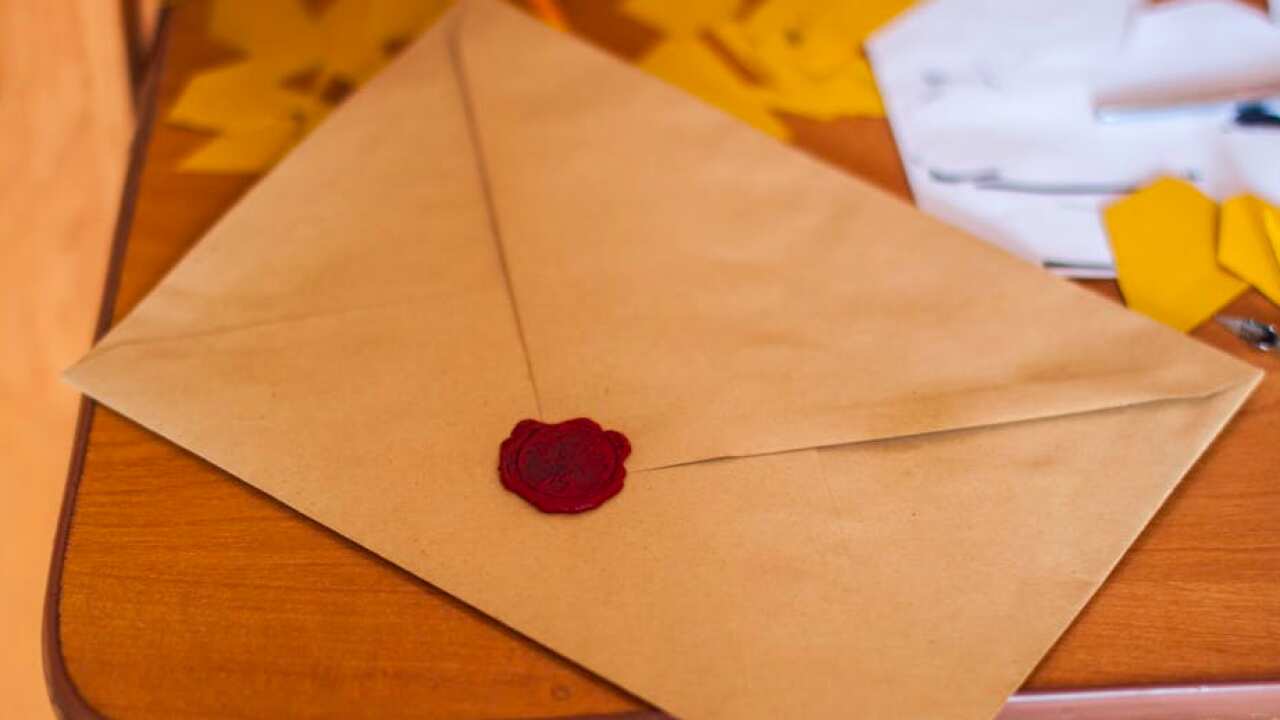 Brown paper letter