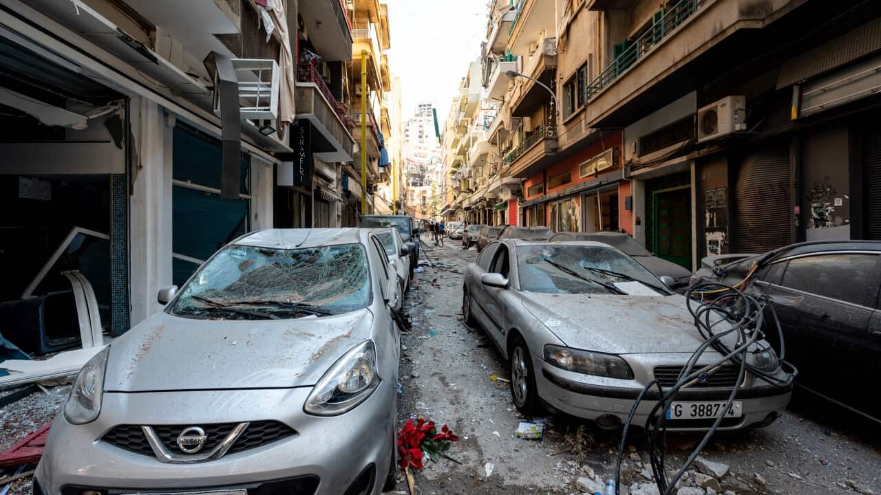 Volunteers and employees cleaning destructions and rumbles on the day after a huge unknown blast at the port of Beirut, Lebanon on August 5, 2020. Photo by Ammar Abd Rabbo/ABACAPRESS.COM.