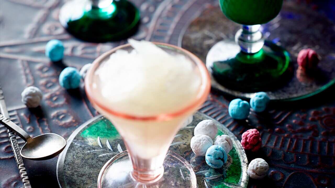 Arak and lemonade ice