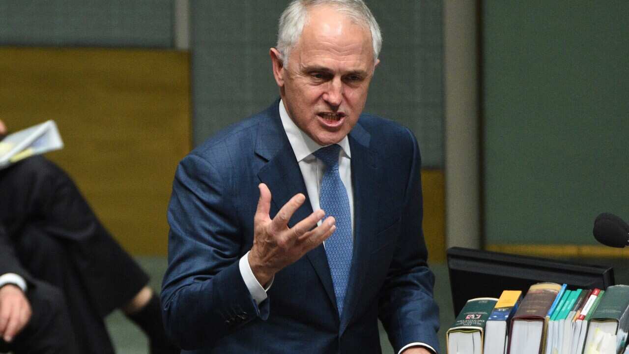 Prime Minister Malcolm Turnbull during Question Time at Parliament House in Canberra