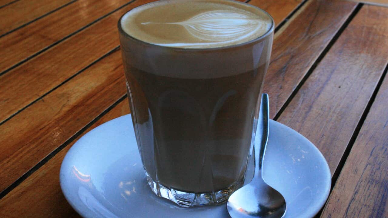 A cup of coffee at a cafe in Sydney, Thursday, June 26, 2008. (AAP Image/Melanie Foster) NO ARCHIVING