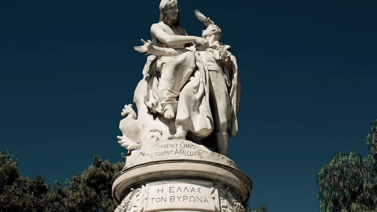 Statue of Lord Byron in Athens, Greece