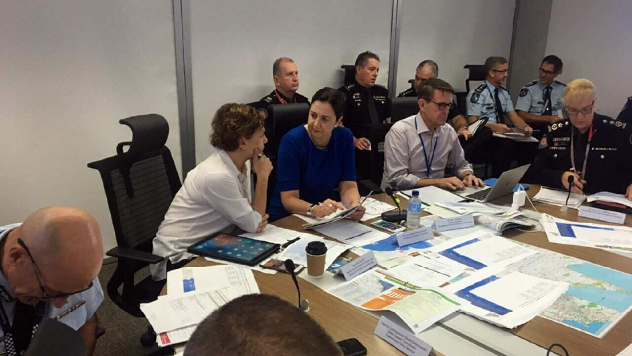 QLD Premier Annastacia Palaszczuk attend a meeting