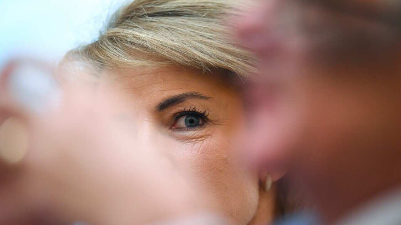Australian Jobs Minister Michaelia Cash speaks during Senate estimates at Parliament House in Canberra, Thursday, March 1, 2018. (AAP Image/Lukas Coch) NO ARCHIVING
