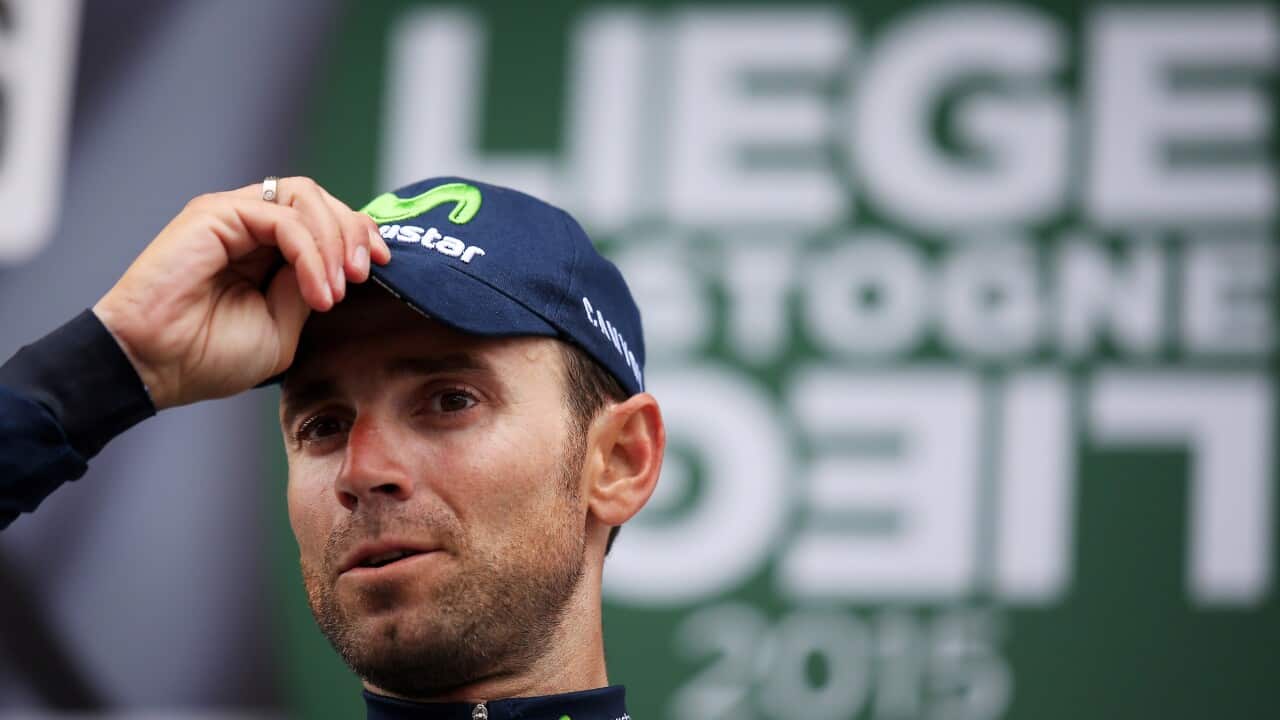 2015 Liege-Bastogne-Liege winner Alejandro Valverde.
