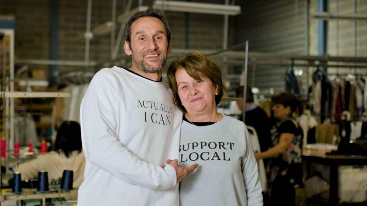 Garment manufacturers Phillip and Vicky Skorsis.