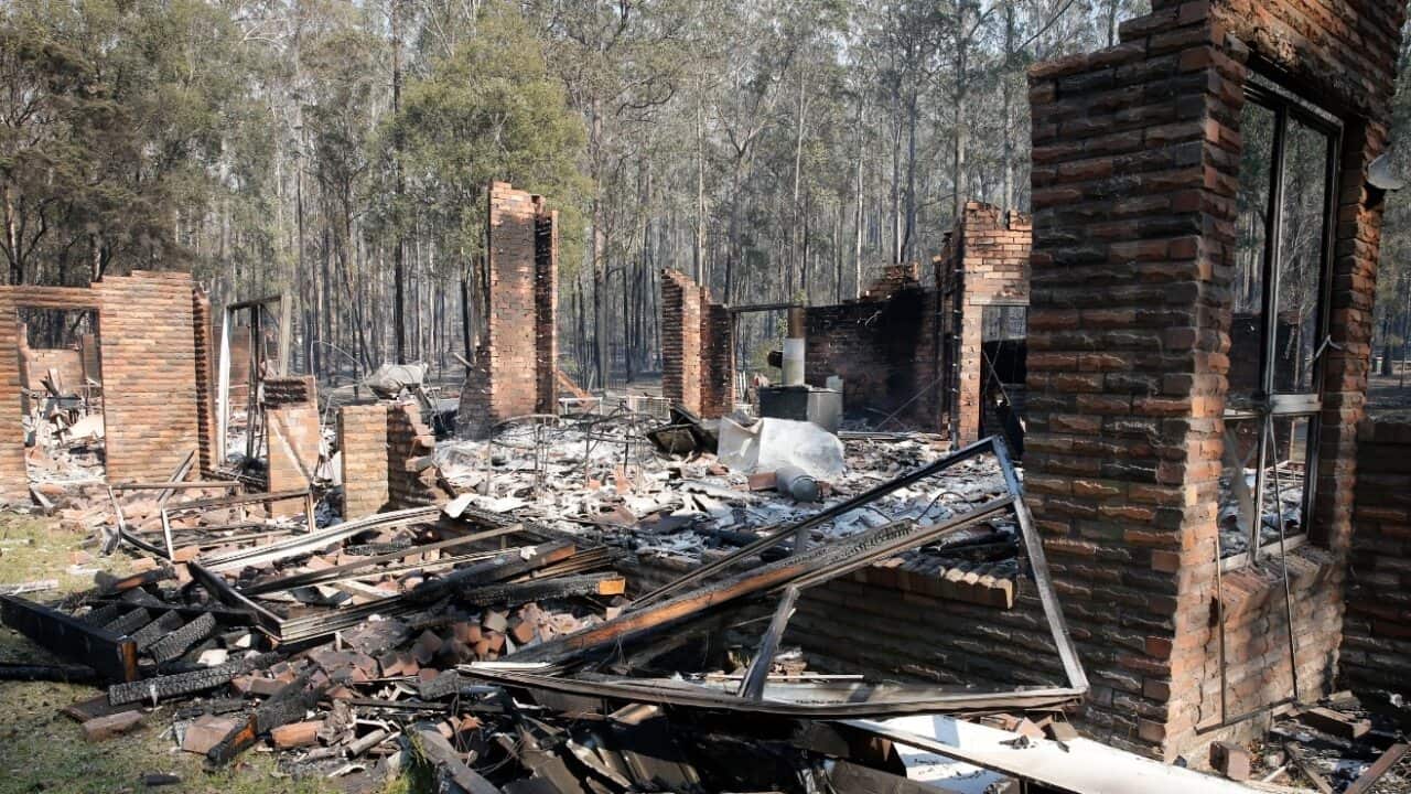 Houses destroyed by fire