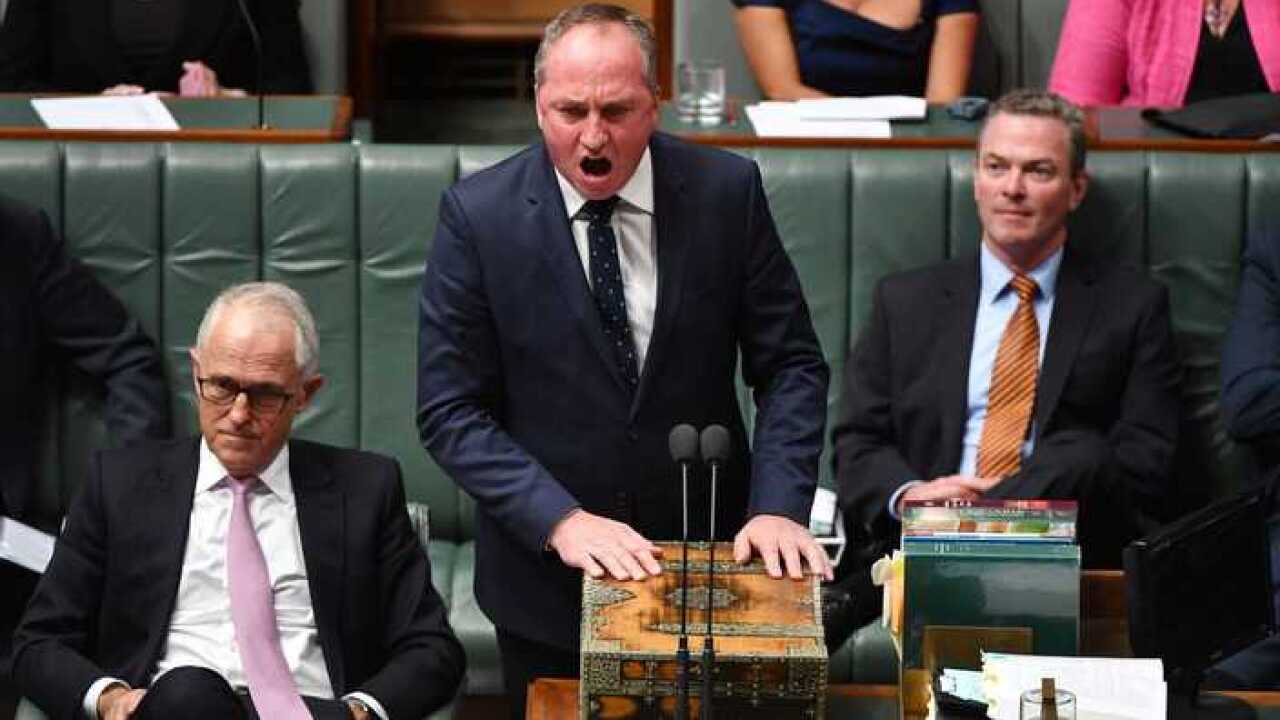 Barnaby Joyce durante il question time in Parlamento
