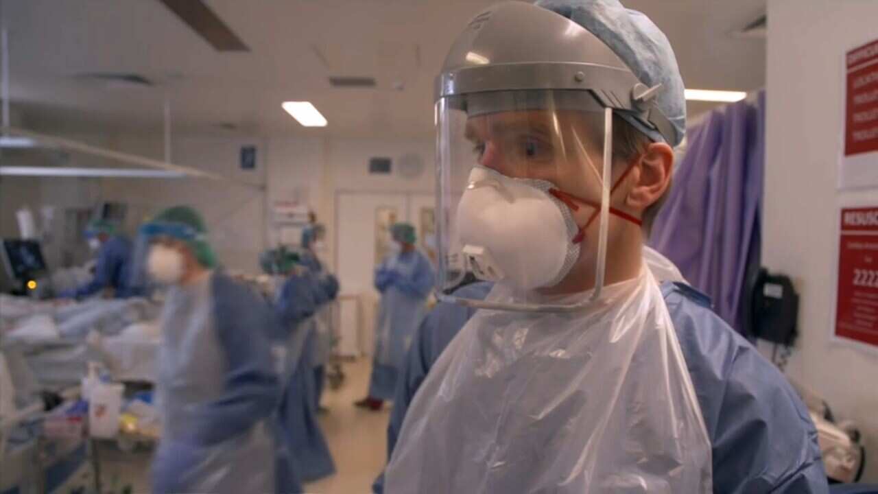 Dr Jim Down in the ICU at University College London Hospital