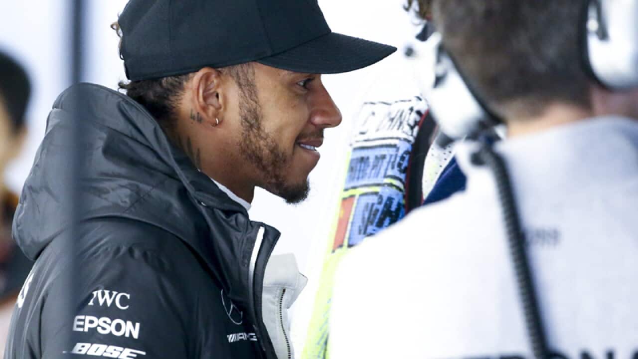 Mercedes F1 driver Lewis Hamilton