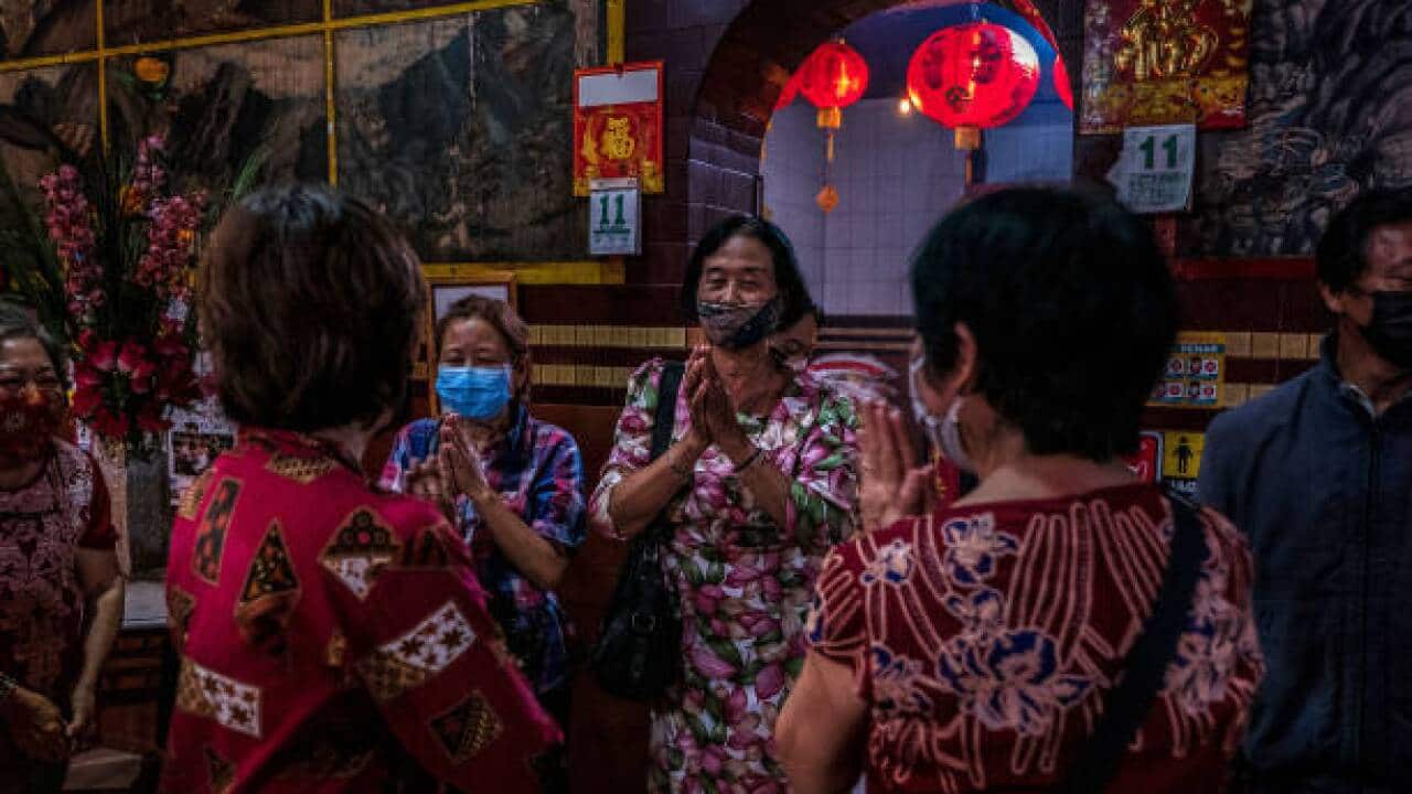 Indonesians Visit Temples On Lunar New Year. (Photo by Ulet Ifansasti/Getty Images)