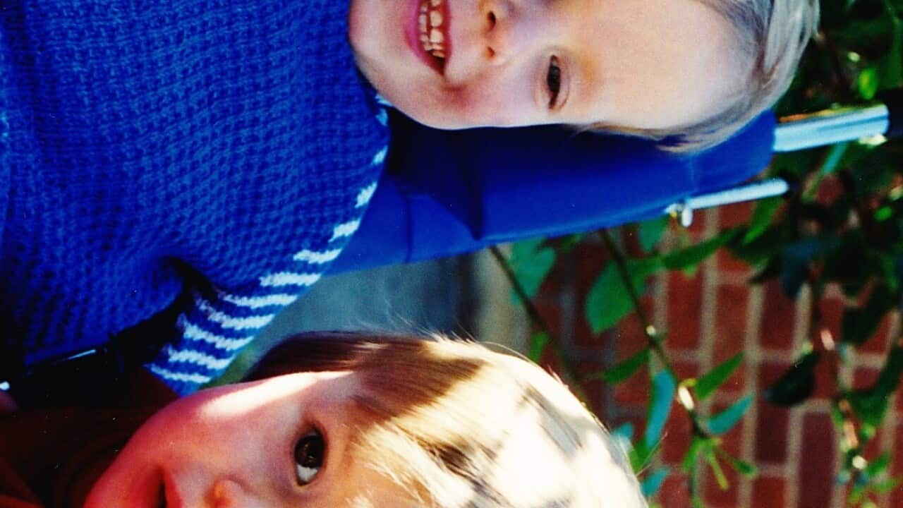 Yvonne (right) and her brother Ashleigh, as childen