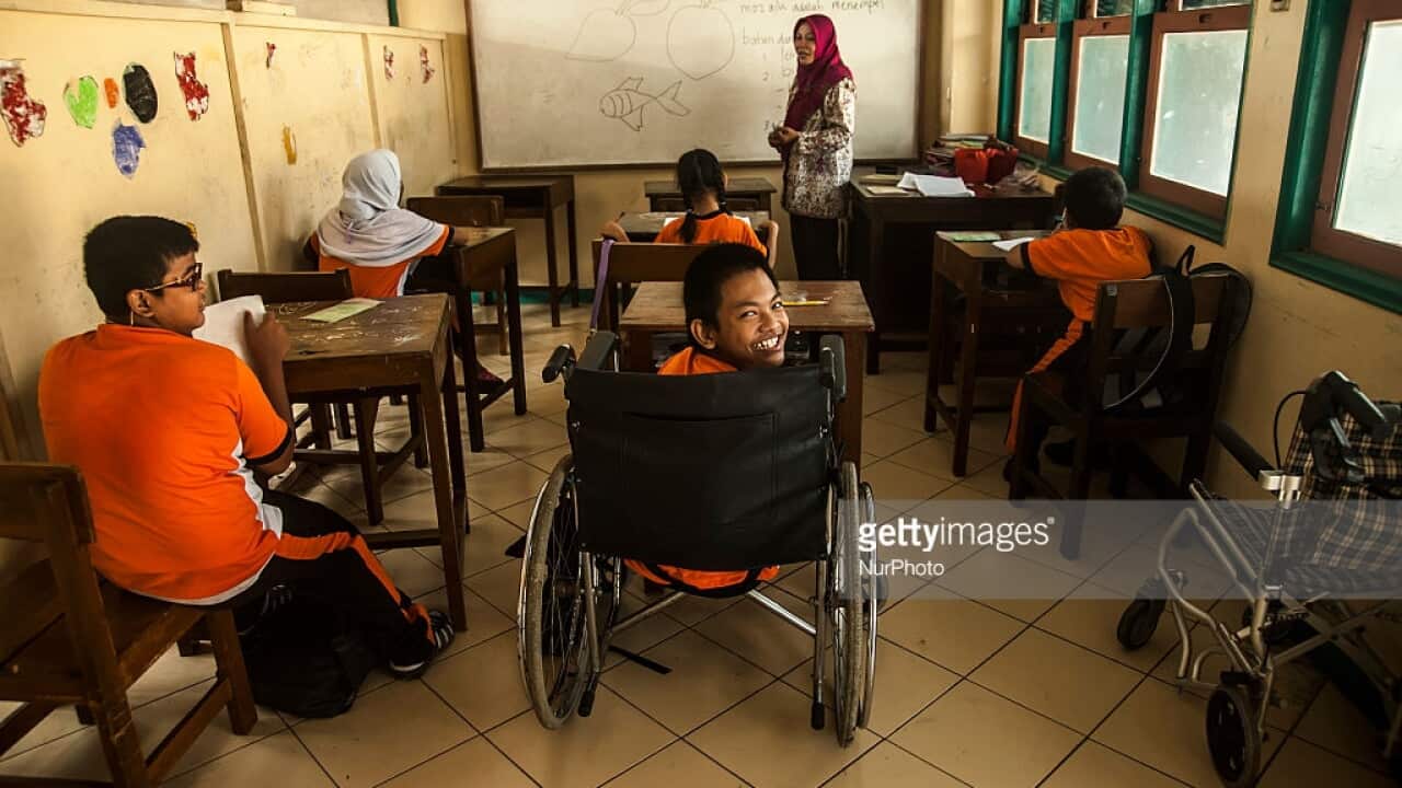Disabled Student in class