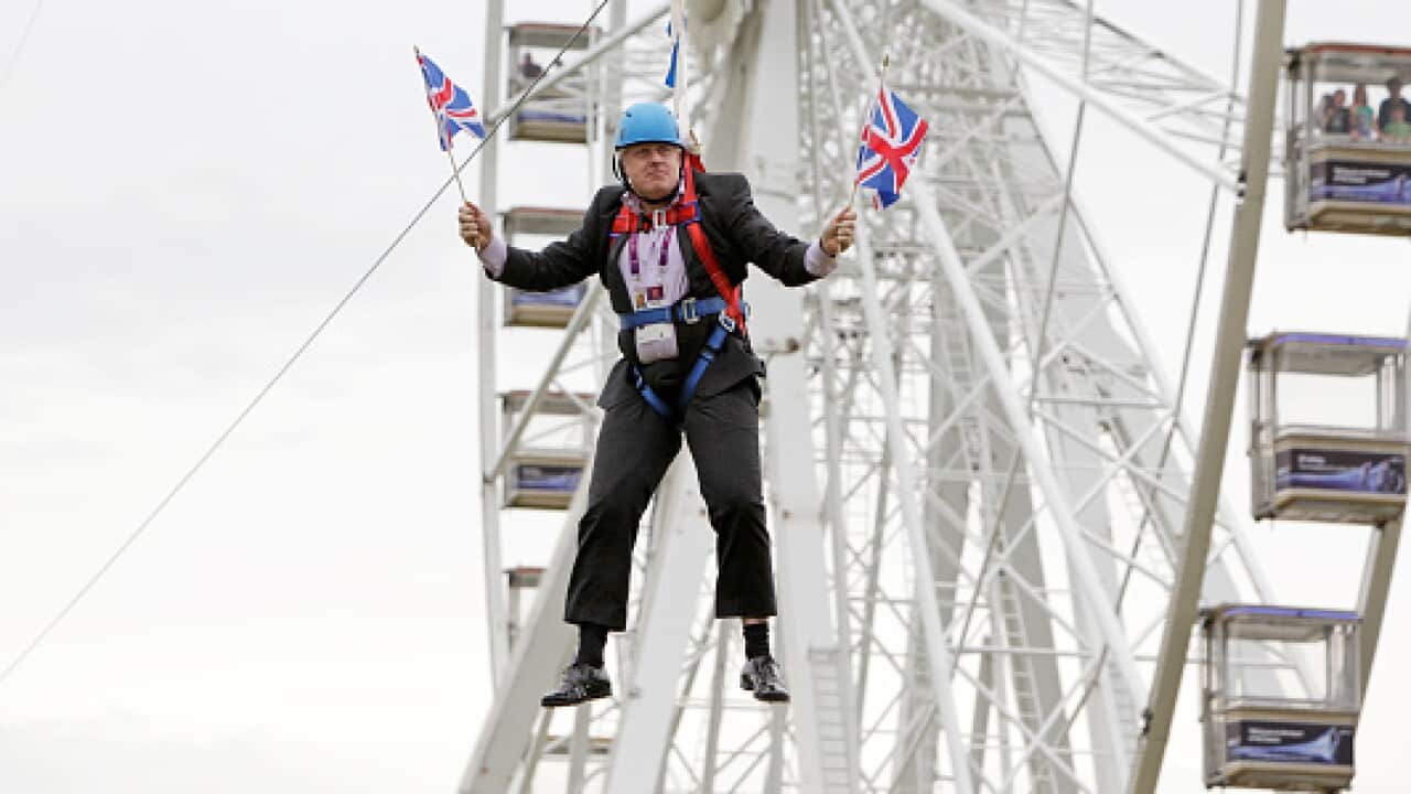 Boris Johnson Stuck On Zip Line