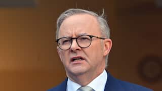 Anthony Albanese wearing a blue suit.