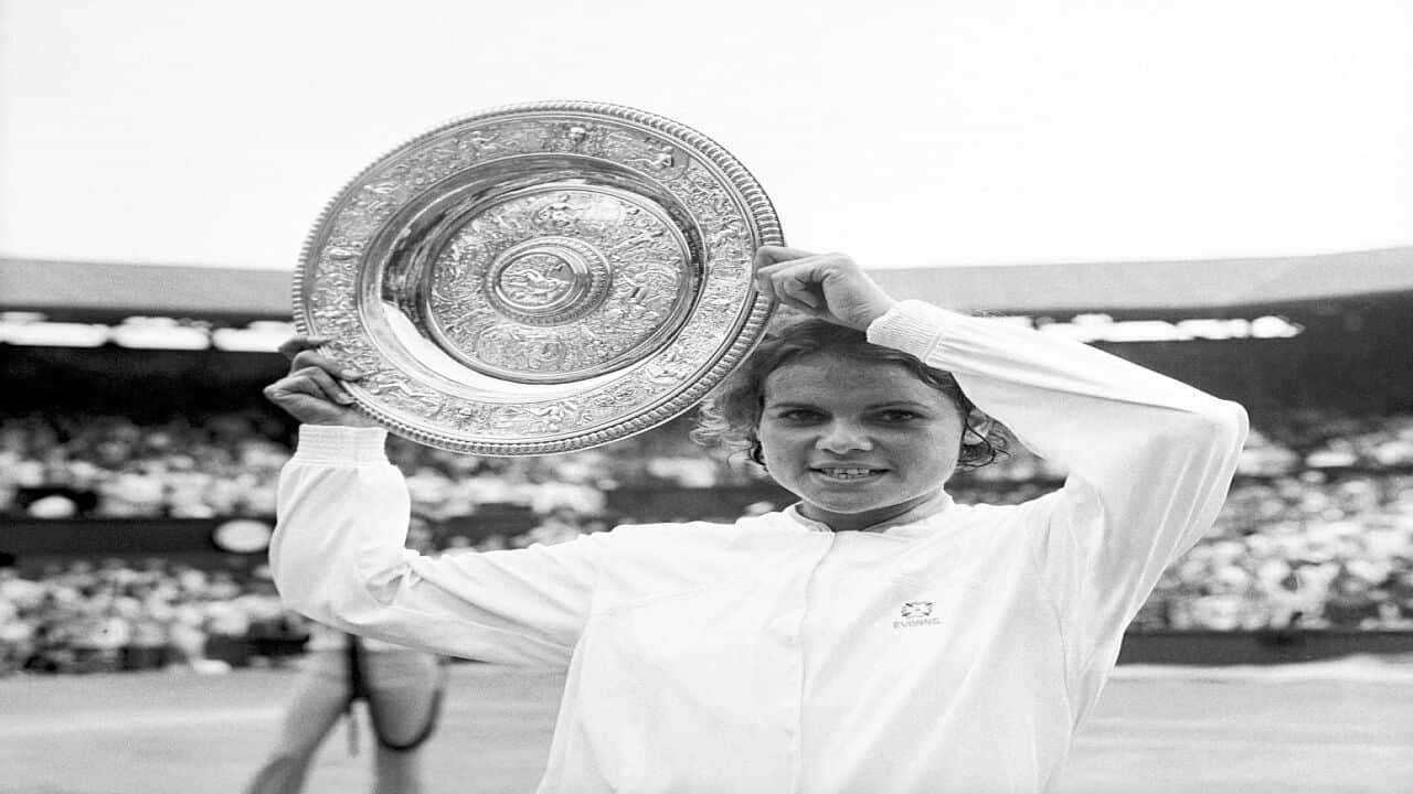 Tennis - Wimbledon Championships - Ladies' Singles - Final - Evonne Goolagong v Margaret Court