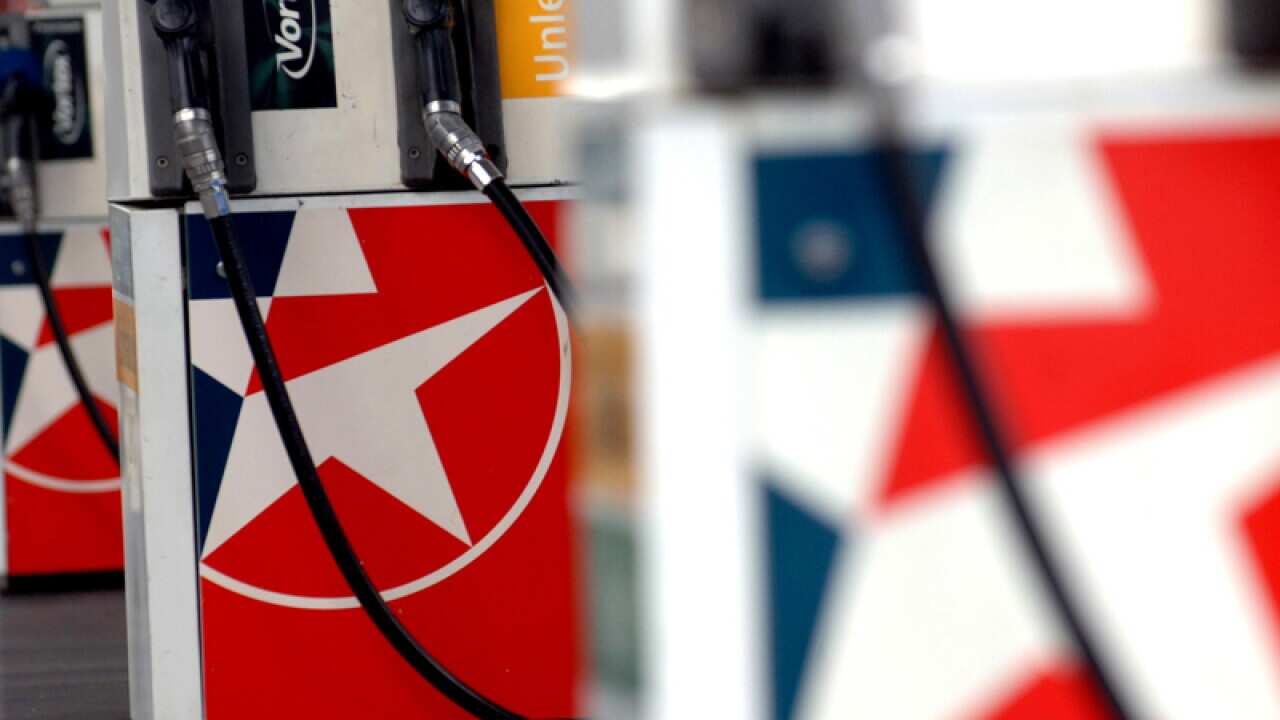 Pumps in a Caltex service station in Melbourne