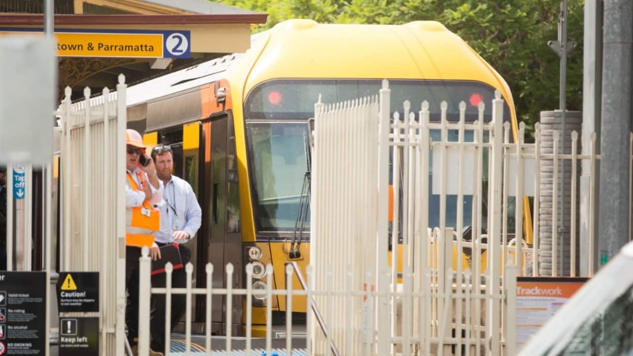 The scene at Richmond Train Station in Sydney, Monday, January 22, 2018. 