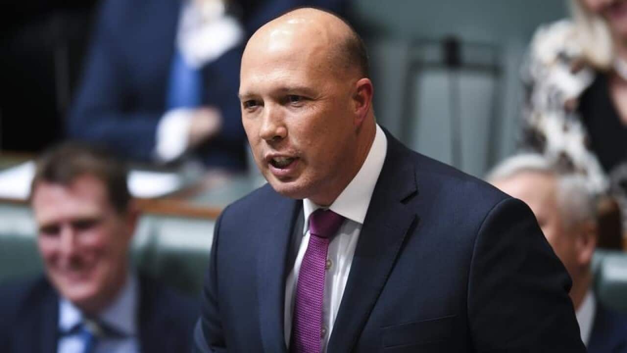 Peter Dutton speaks during House of Representatives Question Time
