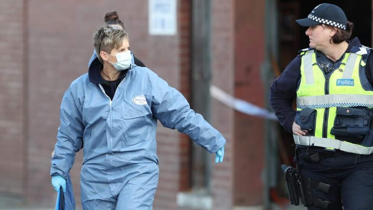 Human remains have been found in a wheelie bin at a Melbourne storage facility.