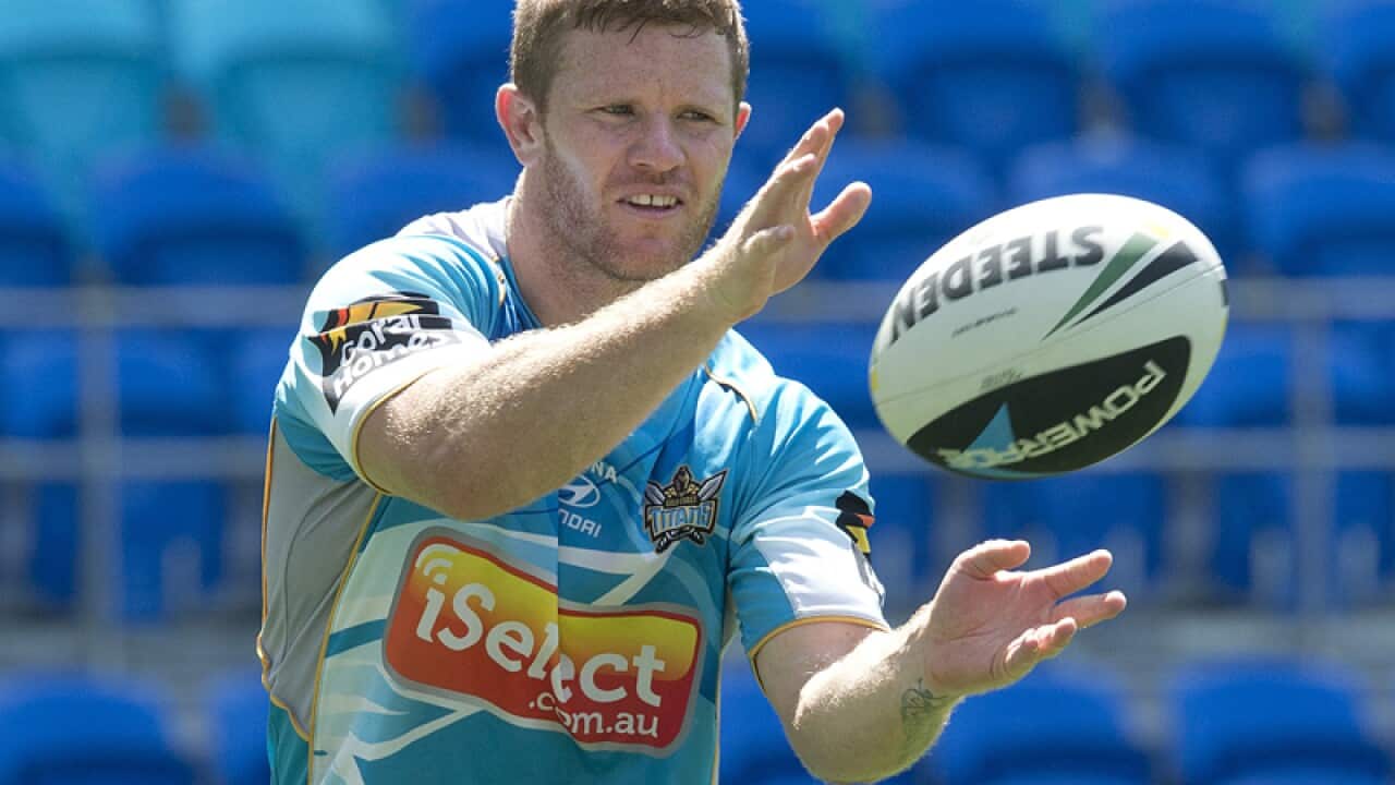 Steve Michaels during the Gold Coast Titans training session