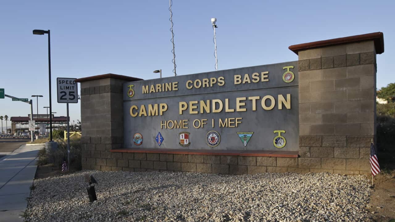 The Camp Pendleton marine base in California