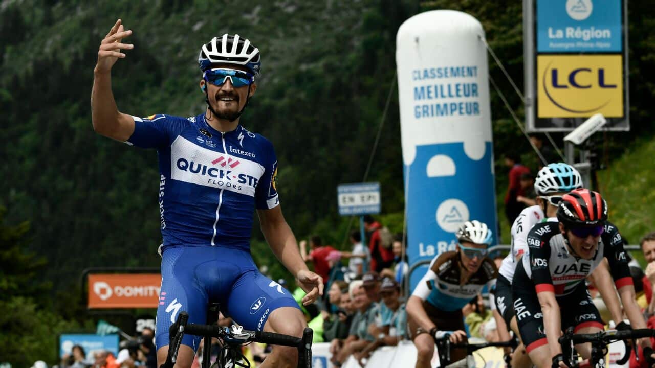 Julian Alaphilippe won stage 4 of the Critérium du Dauphiné (Getty)