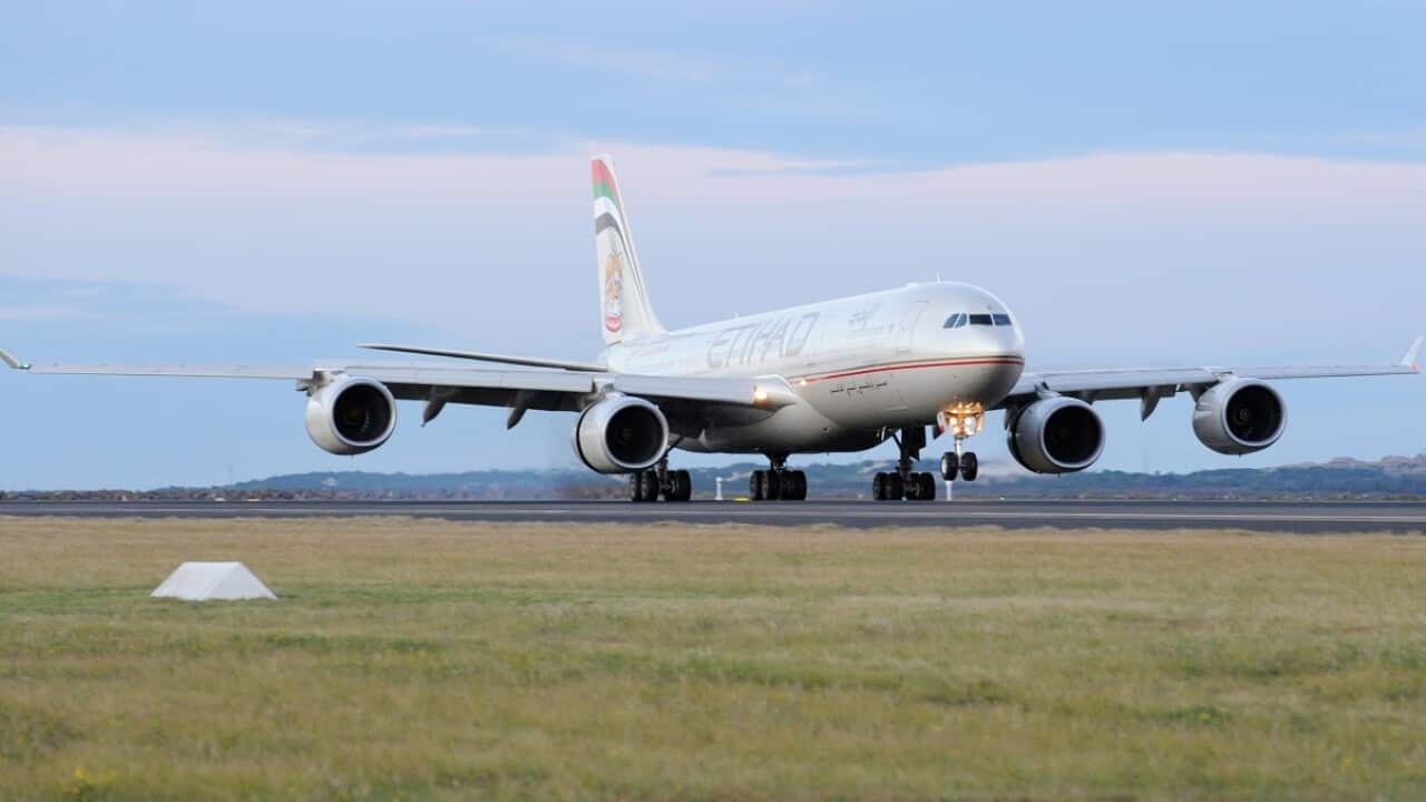 An Etihad Airbus at Sydney airport.