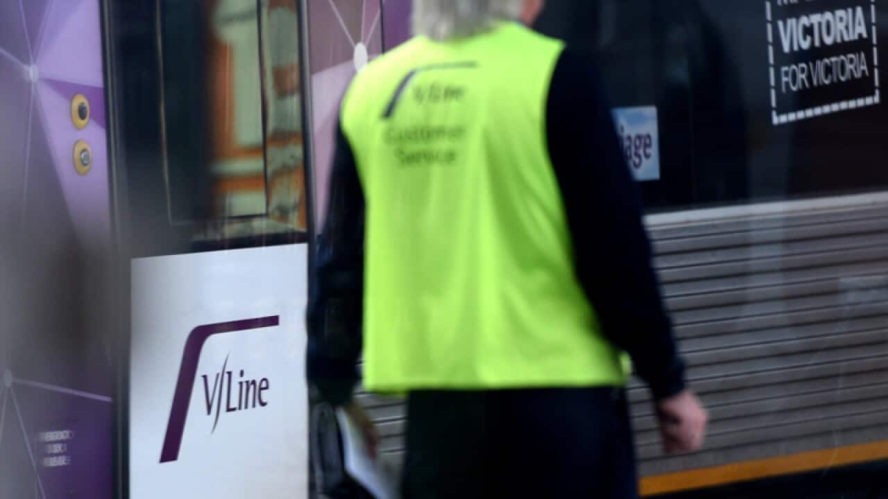 V Line stock at Southern Cross Station in Melbourne