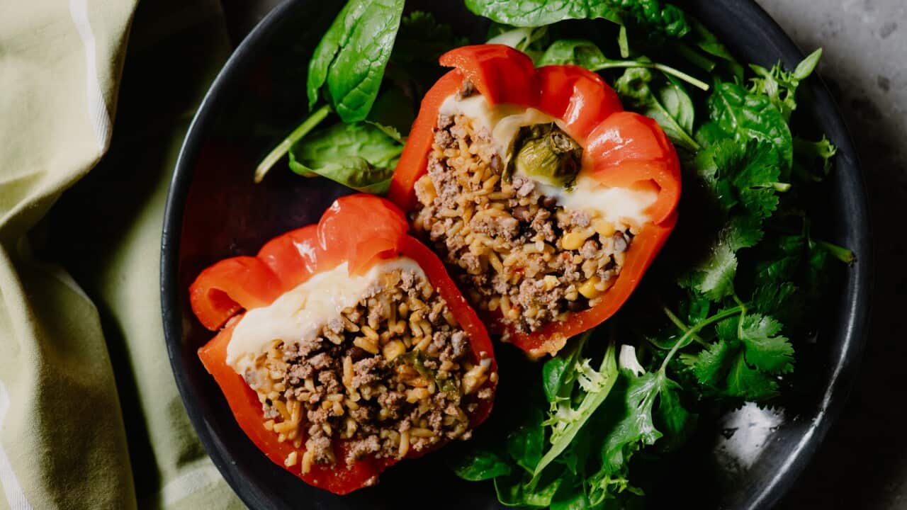 Quick stuffed capsicums