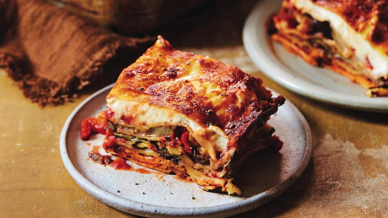 Vegetarian bush tomato lasagne
