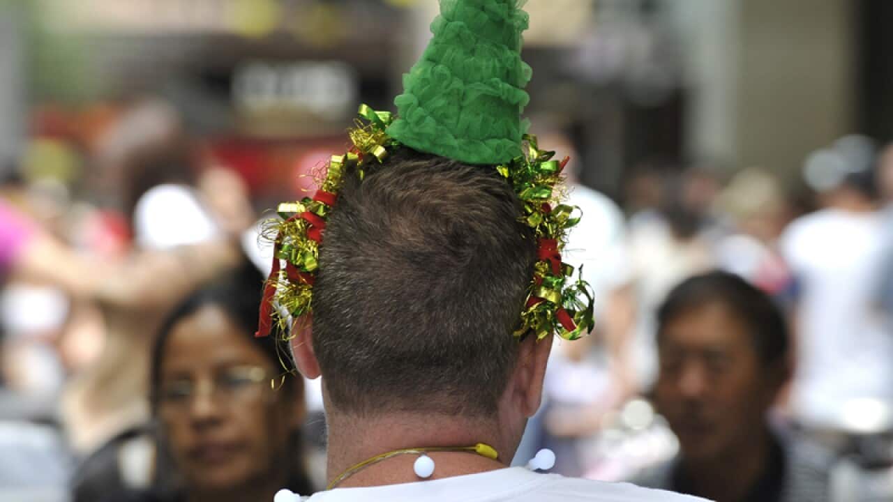 Shoppers are seen carrying out last minute Christmas shopping, Sydney