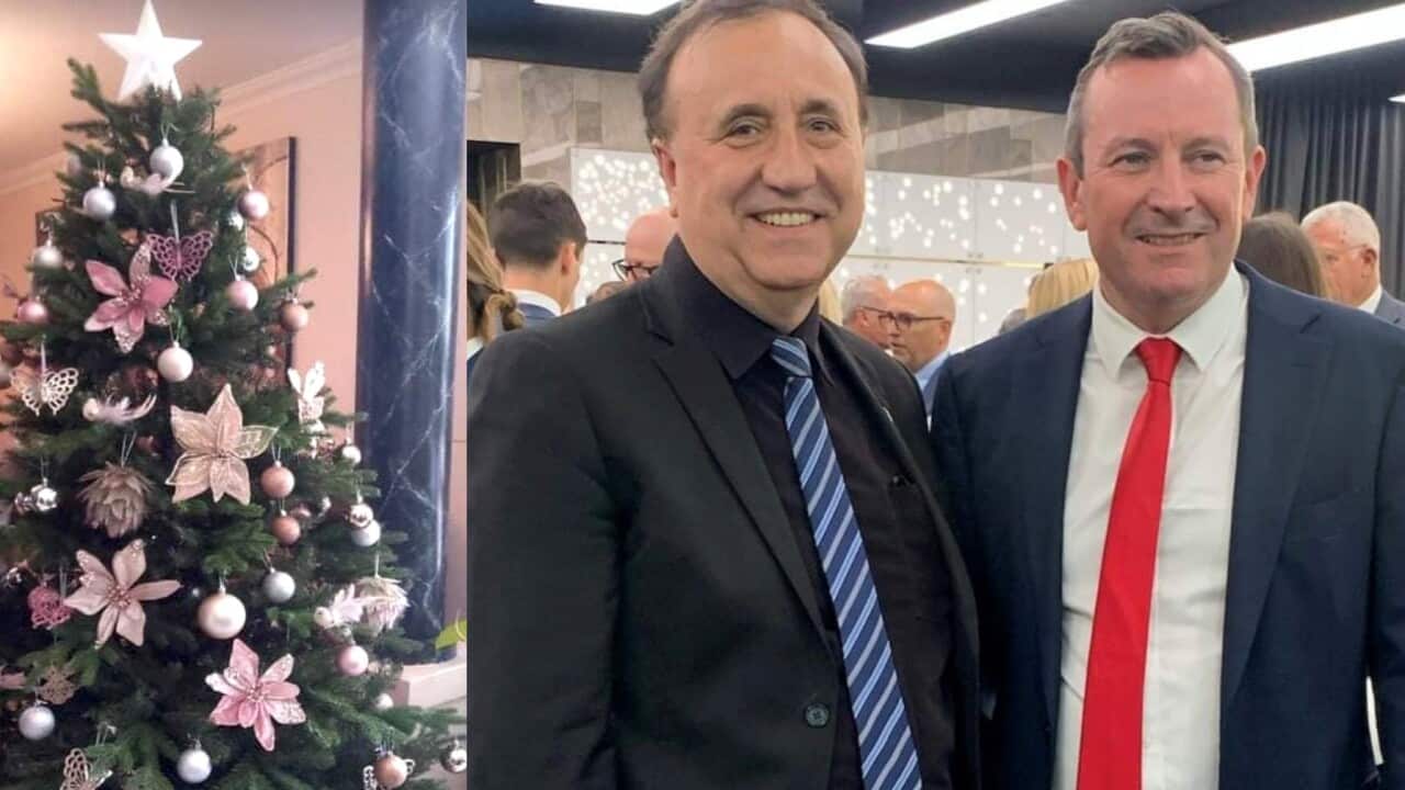 Zoran Coseski, Macedonian Honorary Consul in Perth (L) and Mark McGowan, Premier of Western Australia (R)