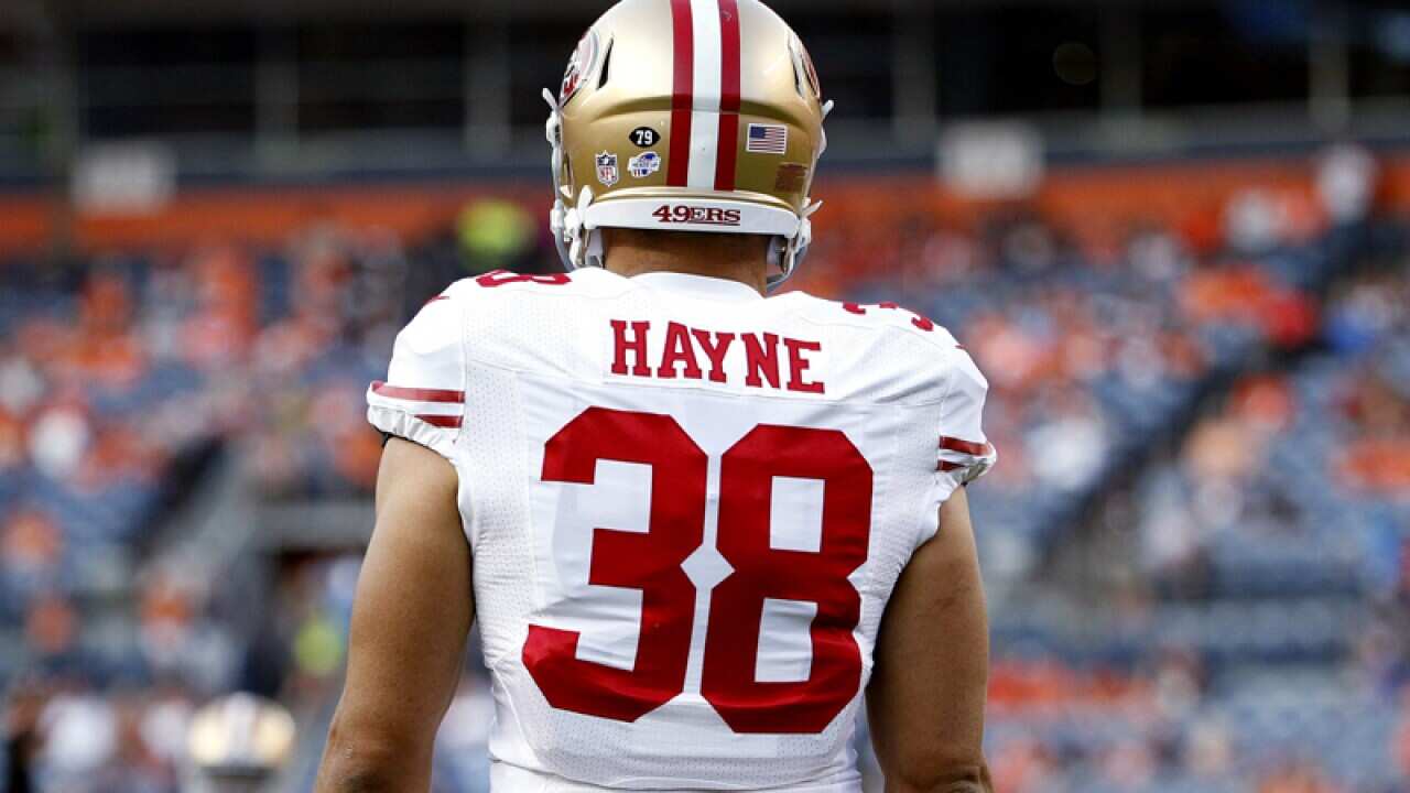 San Francisco 49ers running back Jarryd Hayne (38)