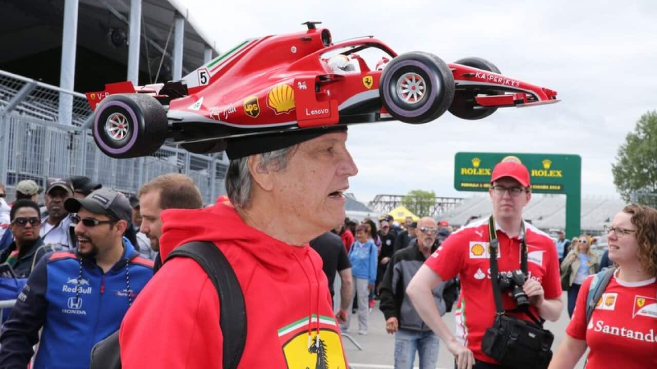 "Mission Win Now": In Kanada gibt es besonders viele Ferrari-Fans, die jetzt darauf hoffen, dass wie im Vorjahr am Sonntag endlich wieder ein Ferrari siegt.