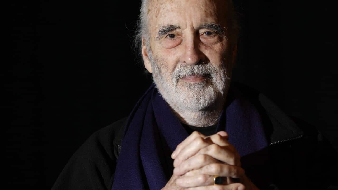 British actor Sir Christopher Lee (AP Photo/Joel Ryan)