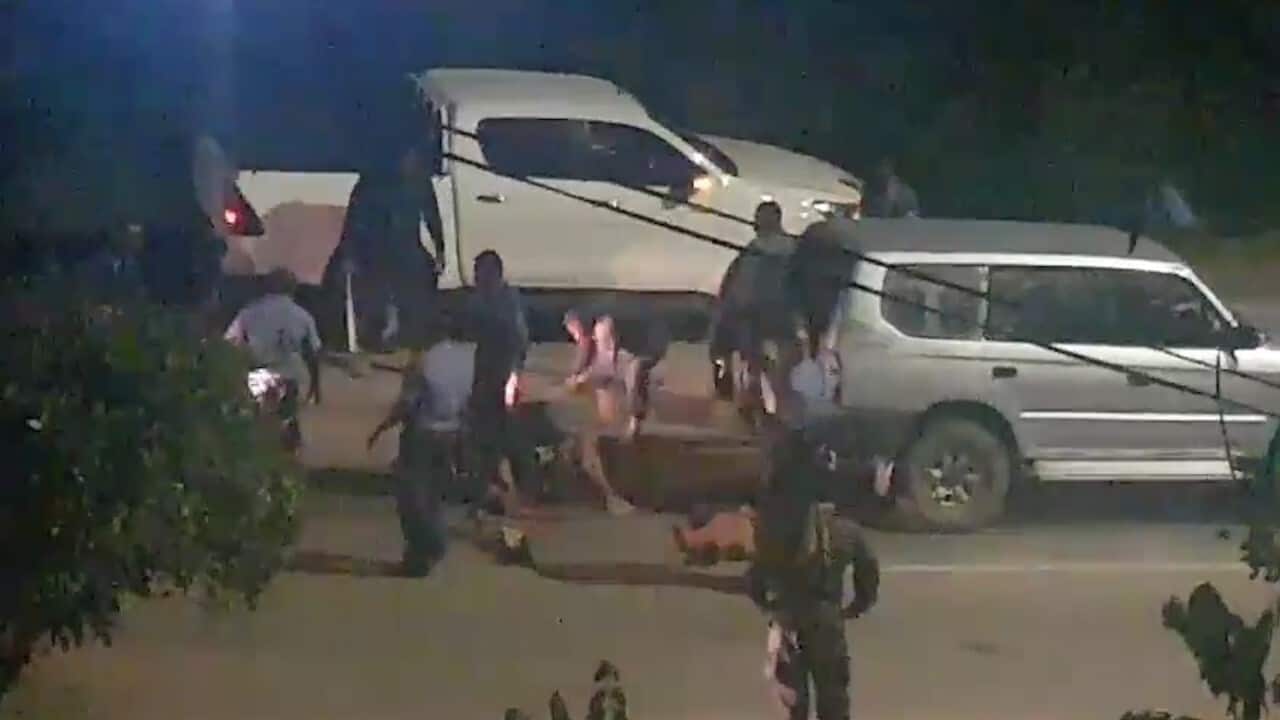 A Facebook video appears to shows PNG police stomping on and beating a group of men
