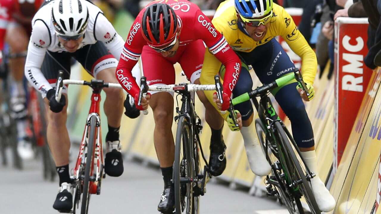 the second stage of the Paris-Nice cycling race.