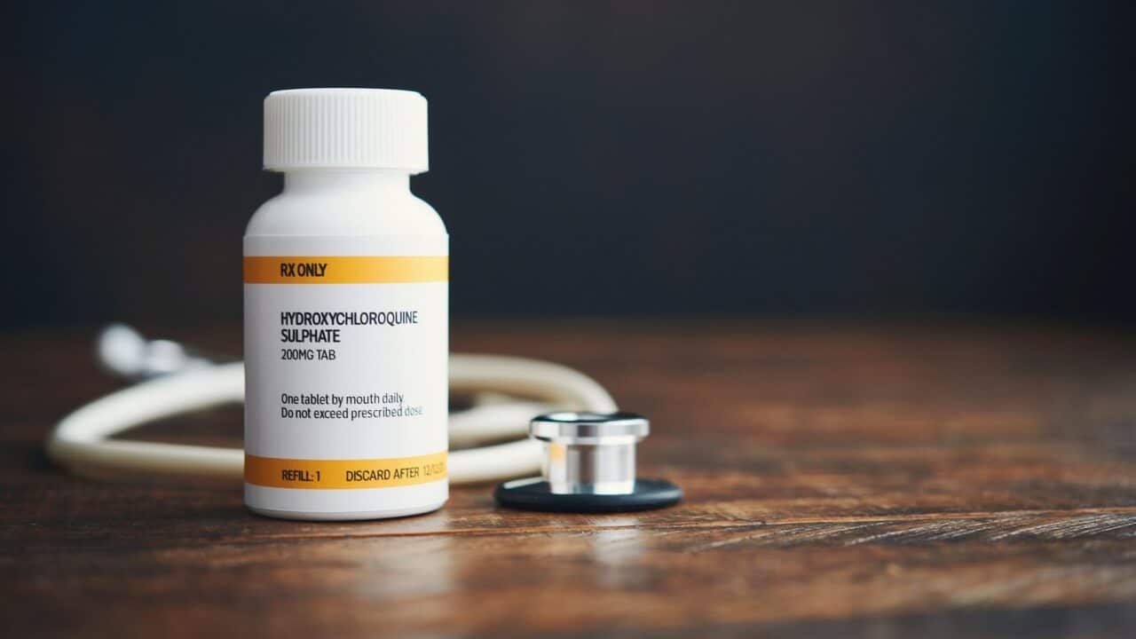 A container of the drug hydroxychloroquine (Getty)