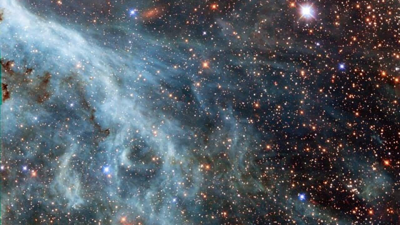 a small nearby galaxy that orbits our galaxy, the Milky Way
